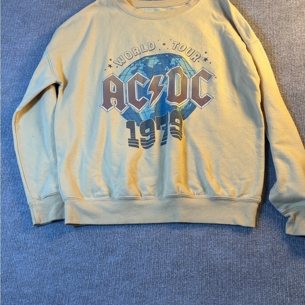 AC/DC World Tour 1979 Yellow Crewneck Sweater 1235